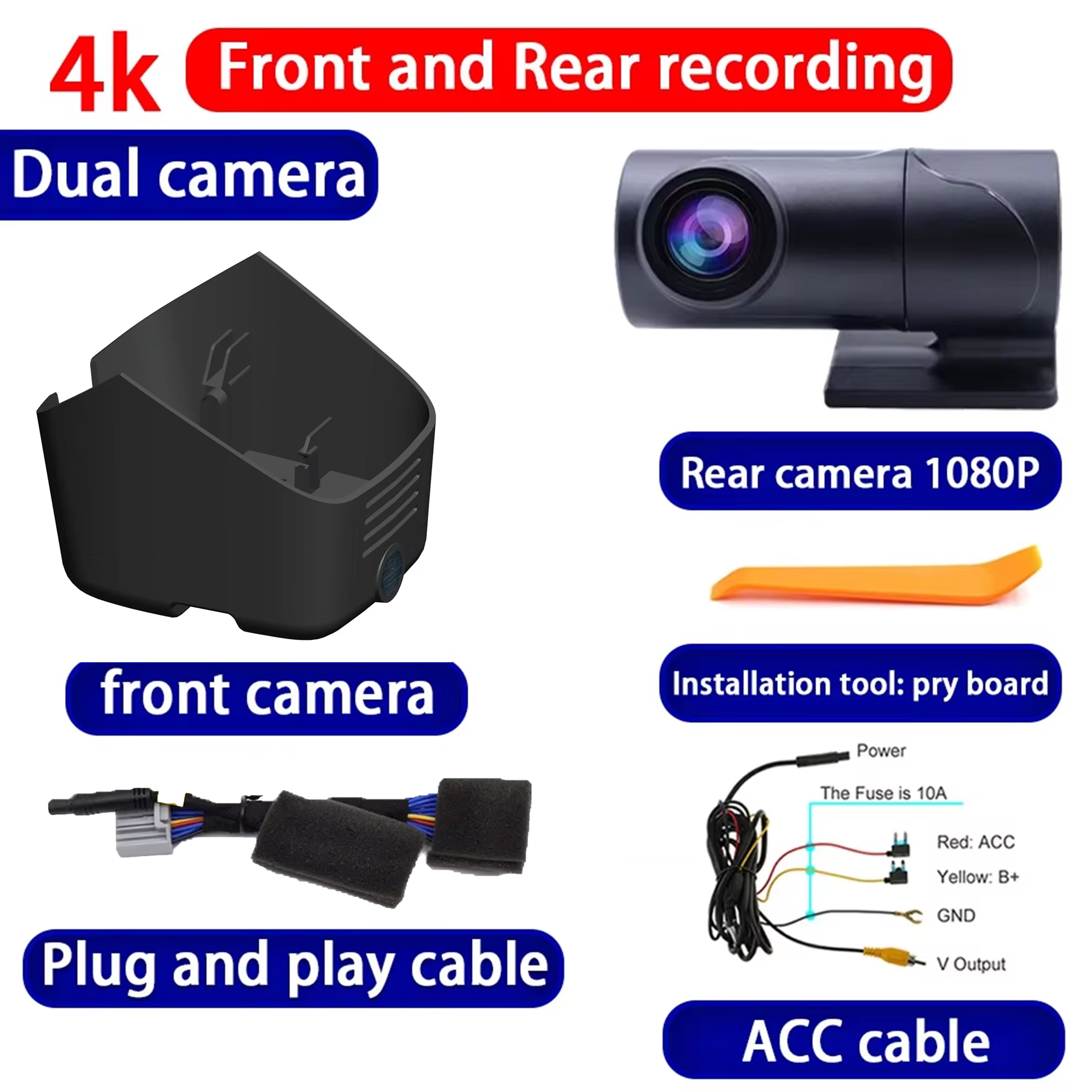 for Jaguar XE X760 XF X260 Facelift 2023 2024 2025 4K Dash Cam Wifi Camera Video Recorder