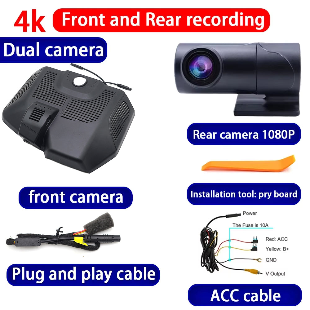 for Mercedes Benz EQE V295 Sedan 2022 2023 2024 2025 4K Dash Cam Wifi Camera Video Recorder