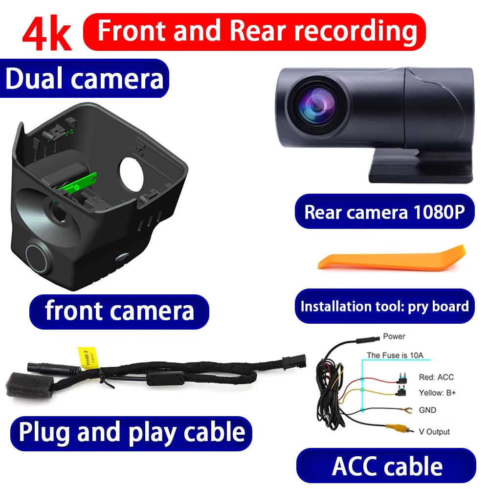 for Volkswagen VW Golf 8.5 Mk8.5 2024 2025 4K Dash Cam Wifi Camera Video Recorder
