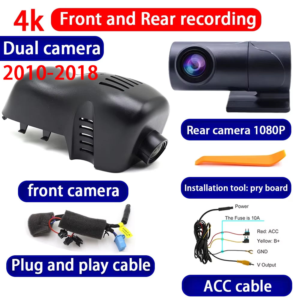 for Volkswagen VW Touareg 7P CR 2010-2025 4K Dash Cam Wifi Camera Video Recorder
